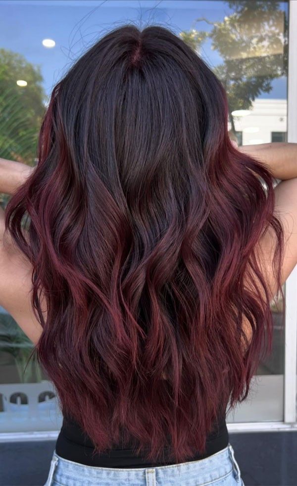 Warm brunette salon hair color